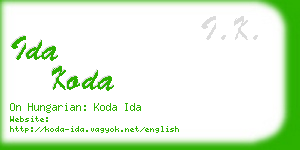 ida koda business card